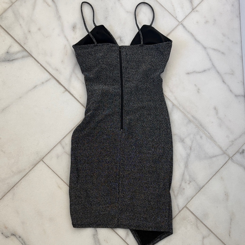 Windsor Sparkling Charcoal Bodycon Mini Dress - Picture 2 of 4